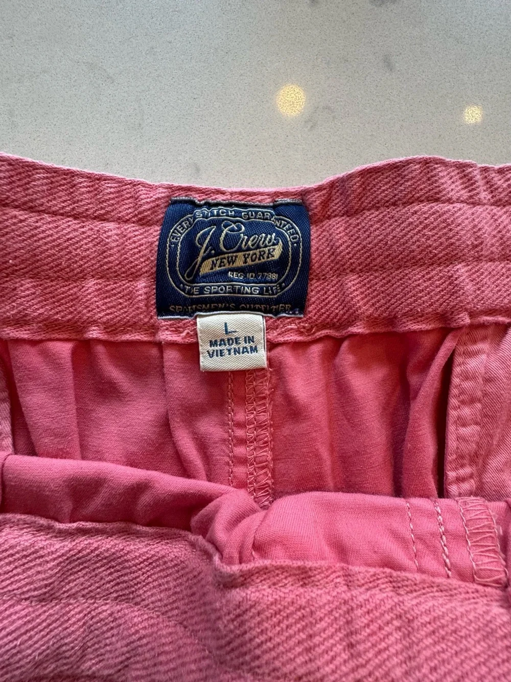 J. Crew Faded Red Drawstring Cotton Shorts